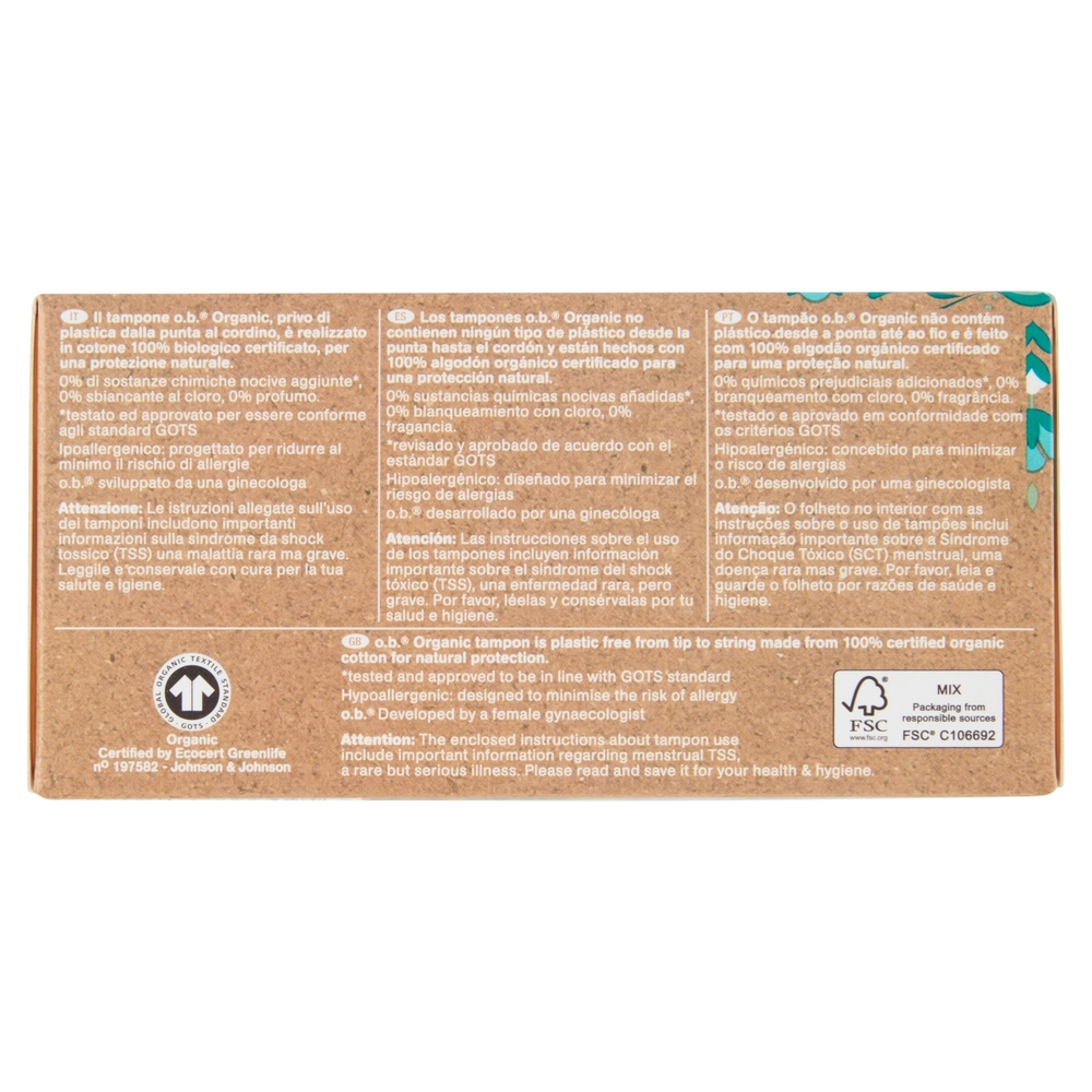 o.b. Organic Normal Tampons 16 pz